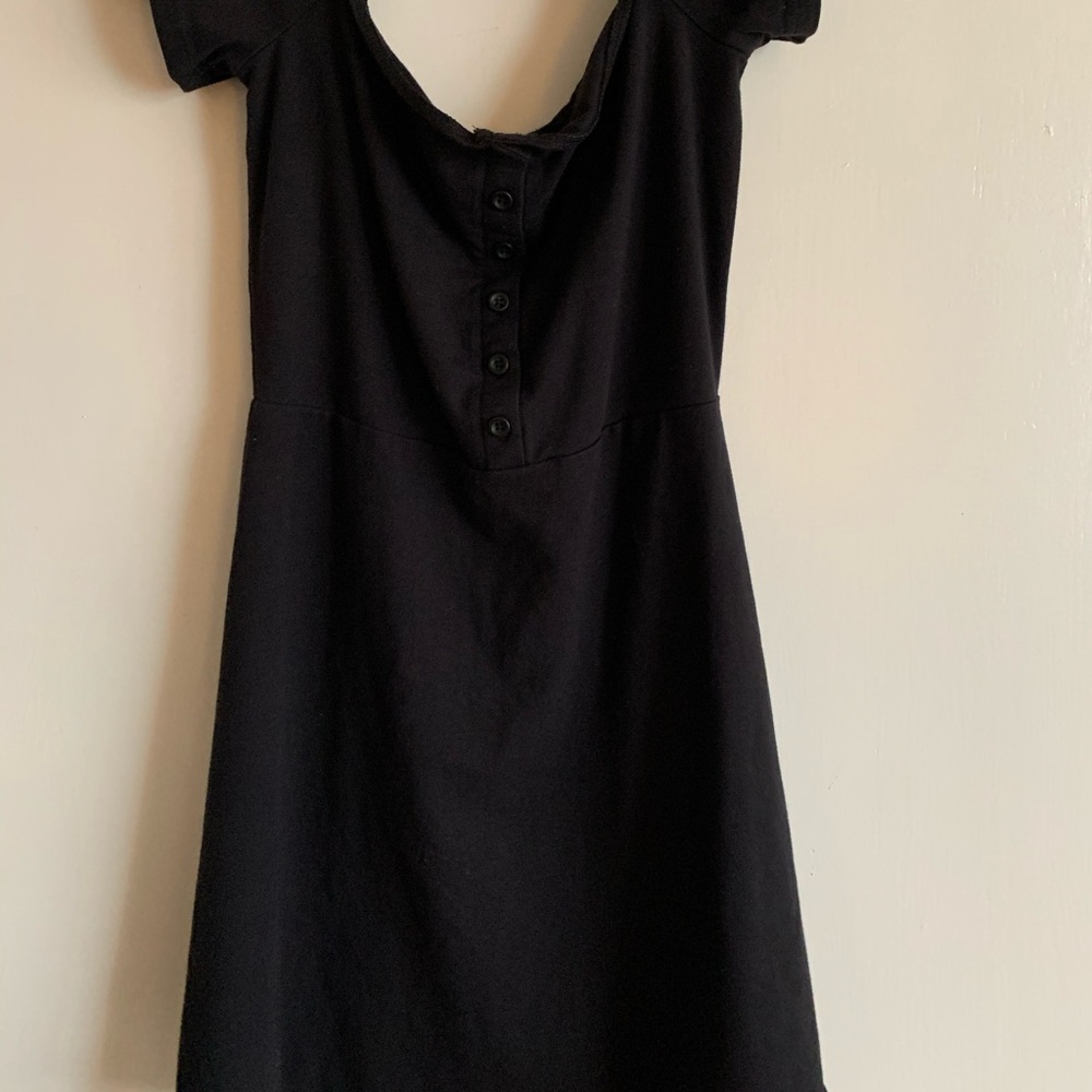 Off the shoulder black dress